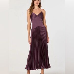 ASTR The Label: The Fleur Strapless Satin Maxi Slip Dress